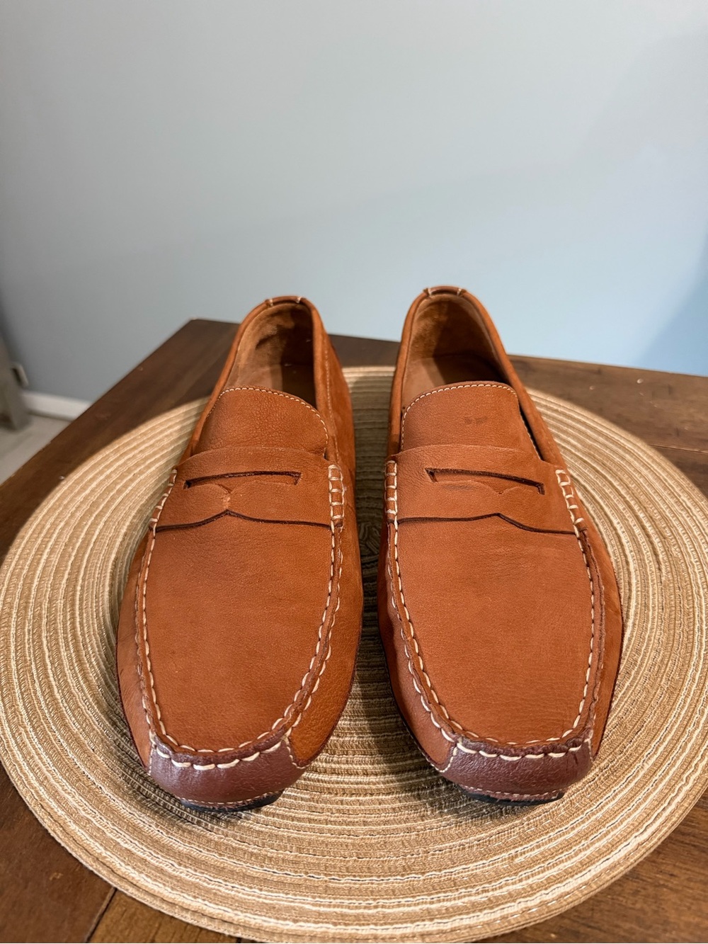 Cole Haan Men's Suede Penny Loafers in Brown